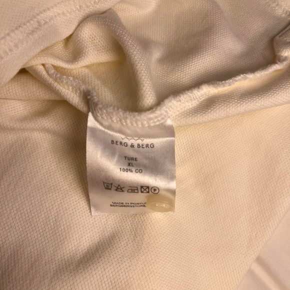 Berg & Berg Polo Shirt Size XL in Off White Color NEW - Picture 2 of 4